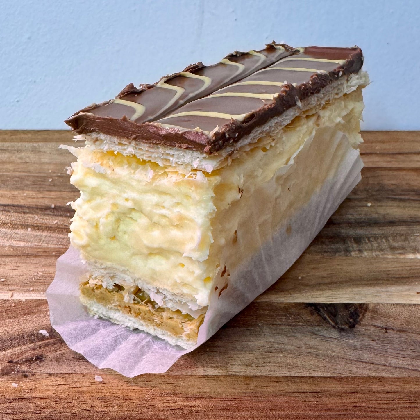 Dubai Chocolate Vanilla slice