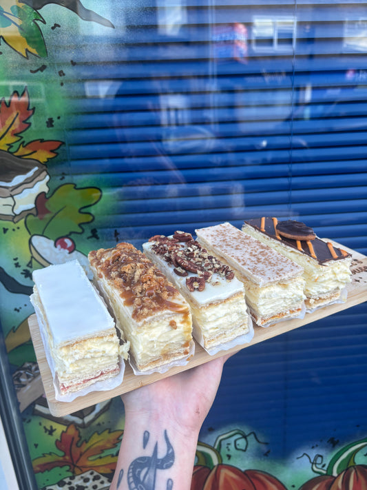One of each vanilla slice!