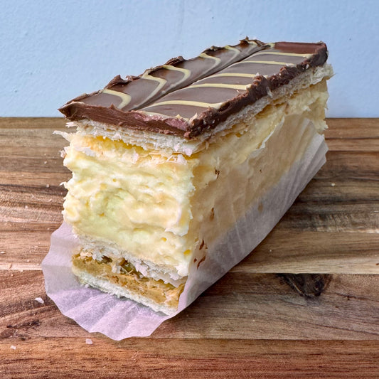 Dubai Chocolate Vanilla slice