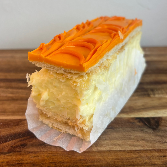 Orange marmalade vanilla slice